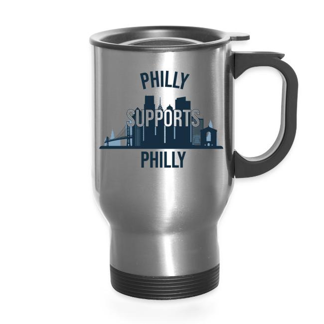 Philly Supports Philly skyline blue transparentbg