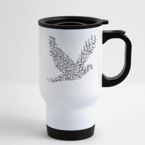 DOVE Peace in FLIGHT - 14 oz Travel Mug with Handle