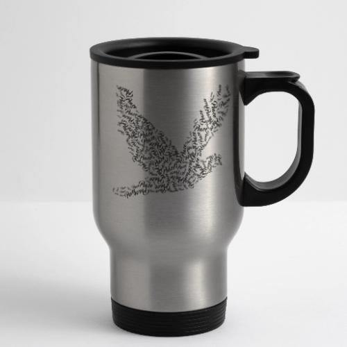 DOVE Peace in FLIGHT - 14 oz Travel Mug with Handle