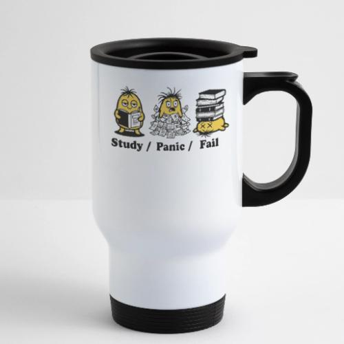 Funny Student Study Panic Fail Back To School - 14 oz Travel Mug with Handle