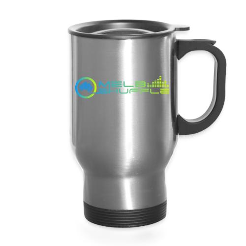 Melbshuffle Gradient Logo - 14 oz Travel Mug with Handle