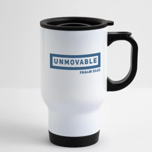 Unmovable: Psalm 55:22 - 14 oz Travel Mug with Handle