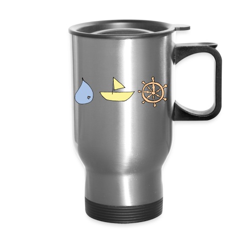 Drop, ship, dharma - Travel Mug with Handle