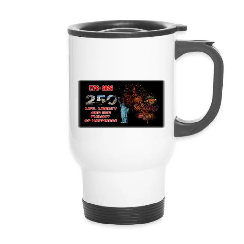 1776 - 2026 - 250 Years USA | Fireworks - 14 oz Travel Mug with Handle