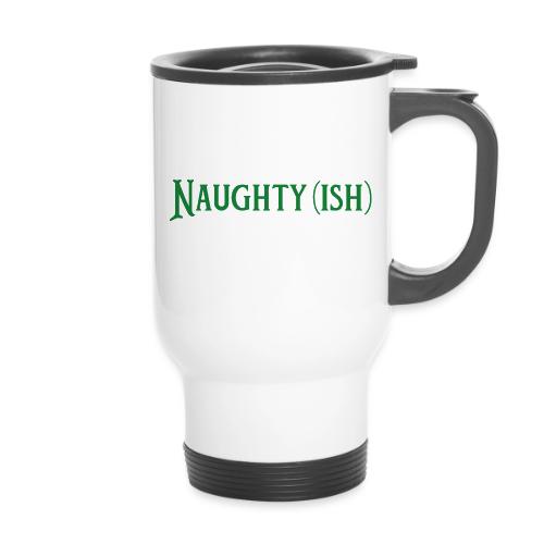Naughtyish Green - 14 oz Travel Mug with Handle