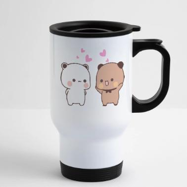 Tazza in Ceramica da 400ml con Motivi Cartoon, Tazza per Acqua e Caffè con Coper