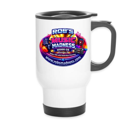 Rob's Music Madness WRMM-DB - 14 oz Travel Mug with Handle