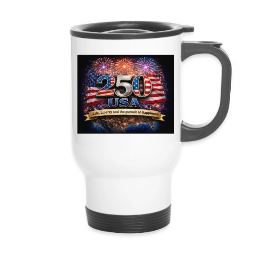 USA 250th Celebration - 14 oz Travel Mug with Handle