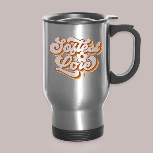 Softest Lore Bubble Letters - 14 oz Travel Mug with Handle