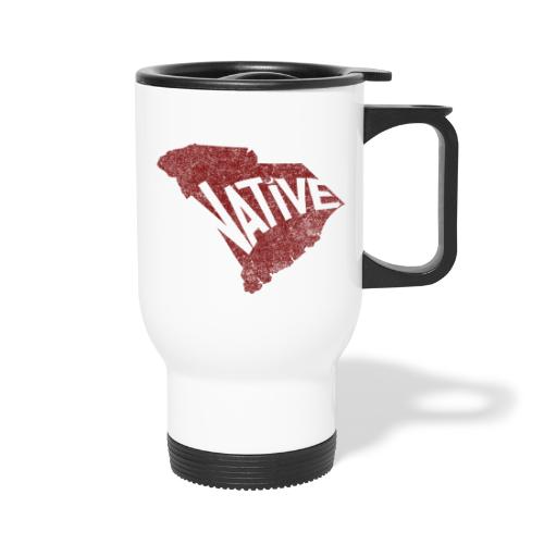 South Carolina Native_Red - Travel Mug with Handle