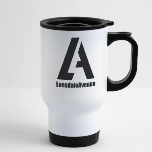Lonsdale Avenue Logo Black Text - 14 oz Travel Mug with Handle