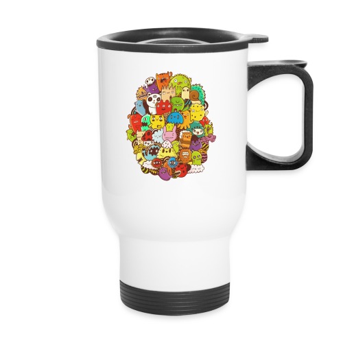 Doodle for a poodle - 14 oz Travel Mug with Handle