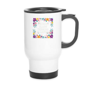 Mistakes Allow Thinking To Happen School Math - 14 oz Travel Mug with Handle - white - Front