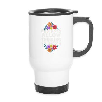 Mistakes Allow Thinking To Happen School Math - 14 oz Travel Mug with Handle - white - Front