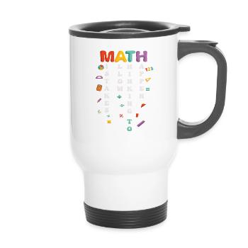 Mistakes Allow Thinking To Happen School Math - 14 oz Travel Mug with Handle - white - Front