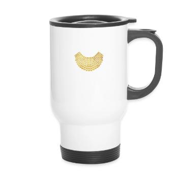 Women's Rights Vote We're Ruthless Human And Women - 14 oz Travel Mug with Handle - white - Front