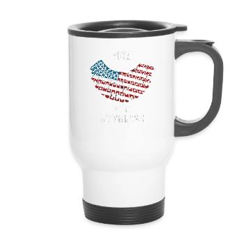 Women's Rights Vote We're Ruthless Human And Women - 14 oz Travel Mug with Handle - white - Front