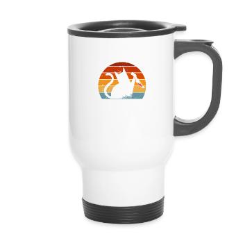 I Like Murder Shows Comfy Clothes And 3 People - 14 oz Travel Mug with Handle - white - Front