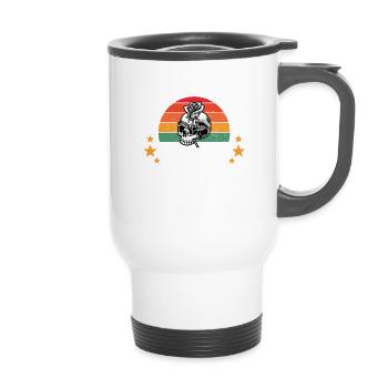 I Like Murder Shows Comfy Clothes And 3 People - 14 oz Travel Mug with Handle - white - Front