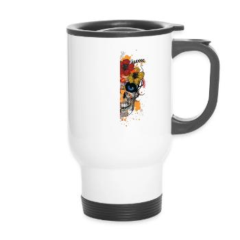 I Like Murder Shows Comfy Clothes And 3 People - 14 oz Travel Mug with Handle - white - Front