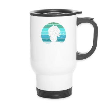 I Like Murder Shows Comfy Clothes And 3 People - 14 oz Travel Mug with Handle - white - Front