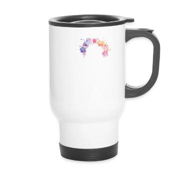 I Like Murder Shows Comfy Clothes And 3 People - 14 oz Travel Mug with Handle - white - Front