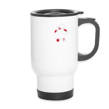 I Like Murder Shows Comfy Clothes And 3 People - 14 oz Travel Mug with Handle - white - Front
