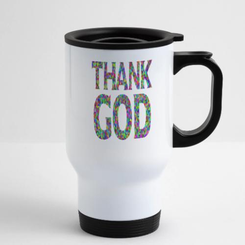 THANK GOD - 14 oz Travel Mug with Handle