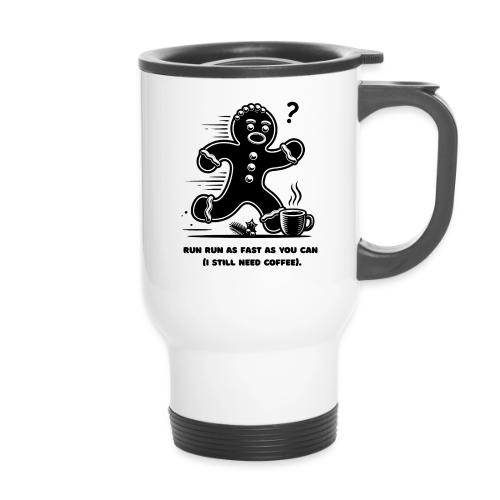 Gingerbread Man T-Shirt - 14 oz Travel Mug with Handle