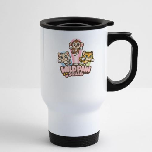 Wild Paw Squad Cute Animal Friends - 14 oz Travel Mug with Handle