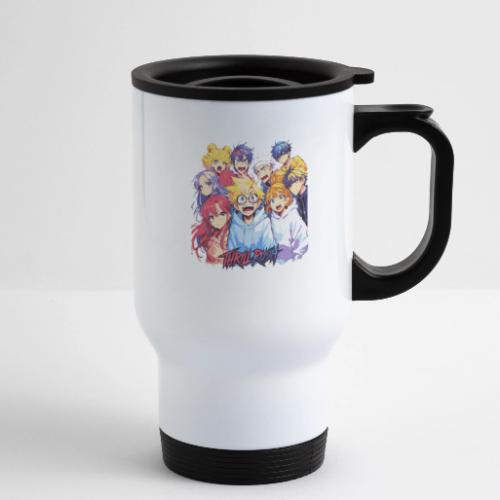 Thrill Rush Anime Squad Streetwear - 14 oz Travel Mug with Handle