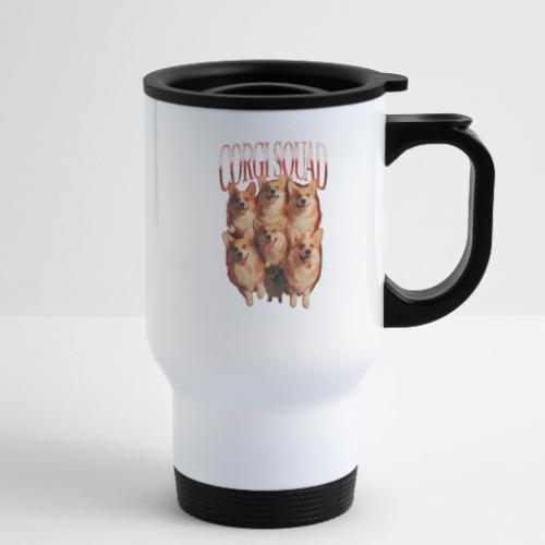 Corgi Squad Funny Dog Lover Vintage Shirt - 14 oz Travel Mug with Handle