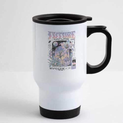 Future Nature Retro-Futuristic - 14 oz Travel Mug with Handle