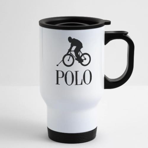bike polo - 14 oz Travel Mug with Handle