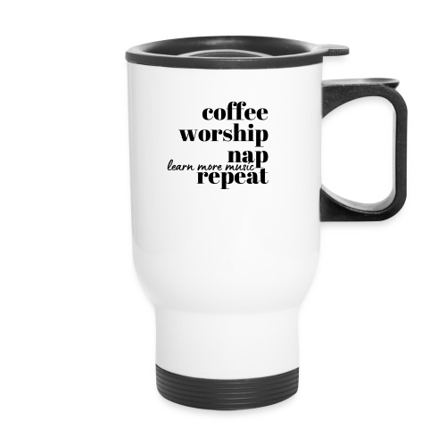 Coffee Worship Nap Tee - Travel Mug with Handle
