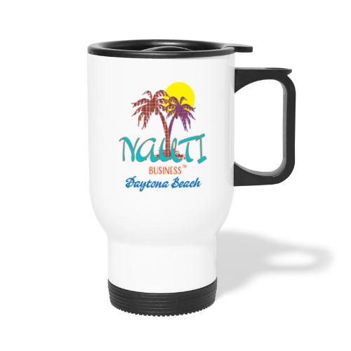 nauti palms - 14 oz Travel Mug with Handle