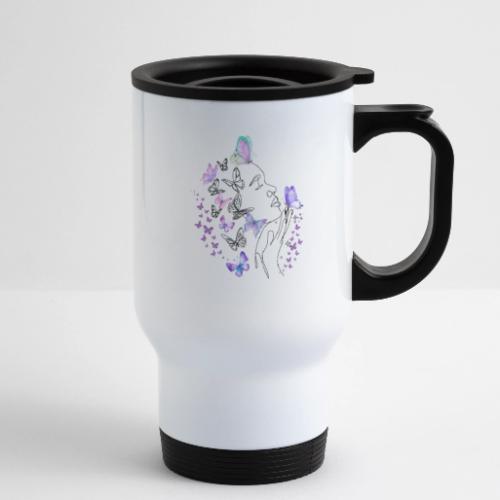 Dreamy Butterfly Goddess - Fairytale Design - 14 oz Travel Mug with Handle