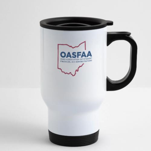 OASFAA Logo Color - 14 oz Travel Mug with Handle