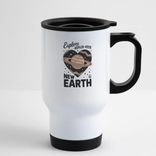 Explore Kepler-452b – New Earth Adventure - 14 oz Travel Mug with Handle