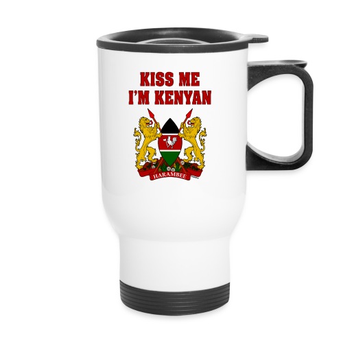 Kiss Me, I'm Kenyan - Travel Mug with Handle