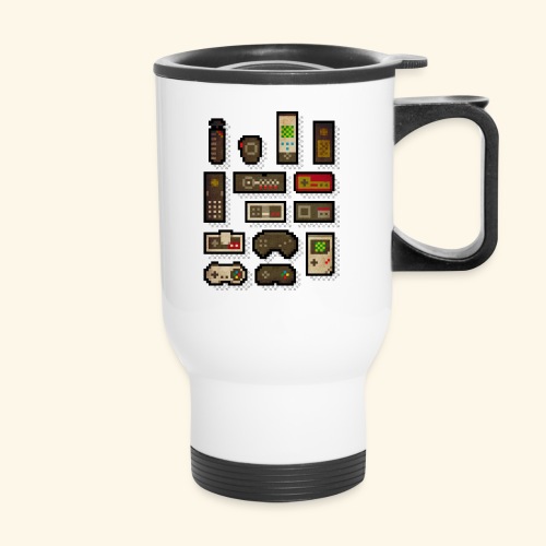 pixelcontrol - 14 oz Travel Mug with Handle