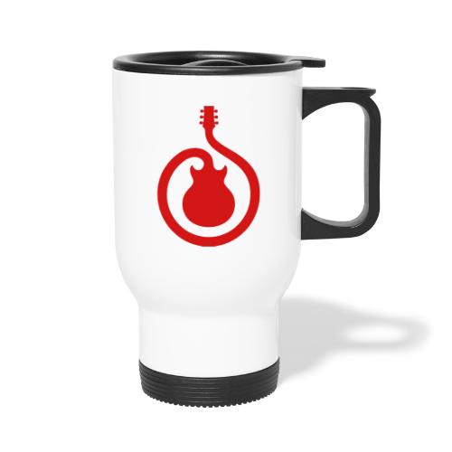 SOR_guitar-logo-red_1029 - 14 oz Travel Mug with Handle