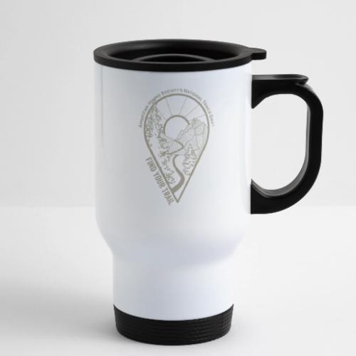 Find Your Trail Location Pin: National Trails Day - 14 oz Travel Mug with Handle