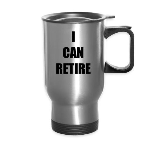 retire - 14 oz Travel Mug with Handle