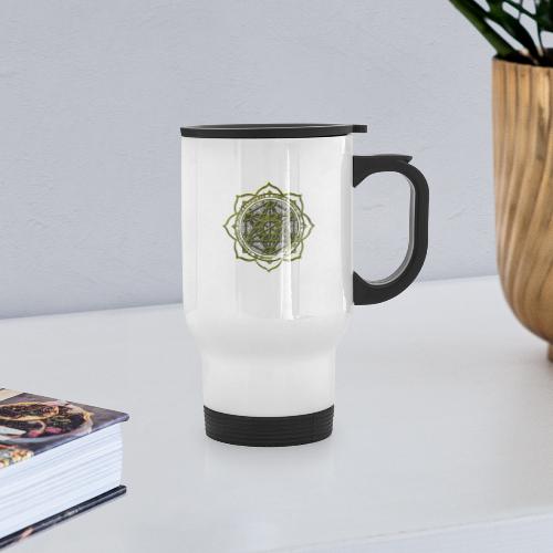 Energy Immersion, Metatron's Cube Flower of Life - Travel Mug with Handle
