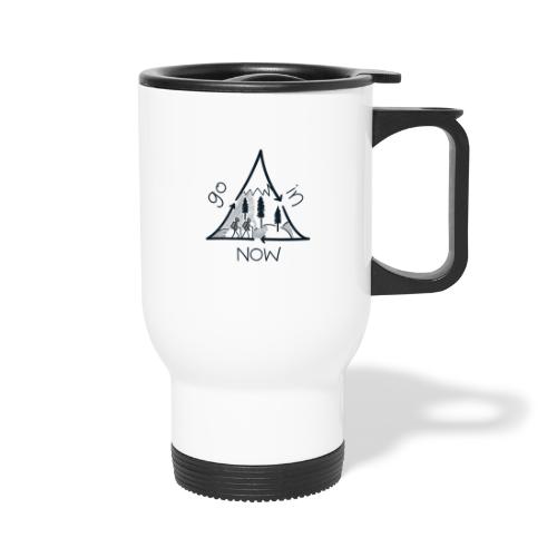 Camping Go In NOW - 14 oz Travel Mug with Handle