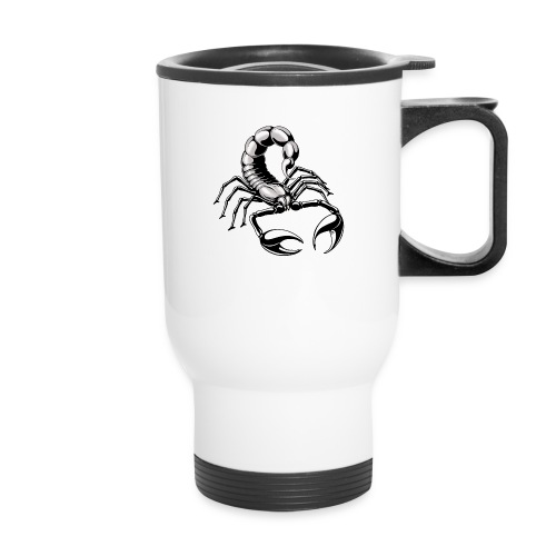 scorpion - silver - grey - Travel Mug with Handle