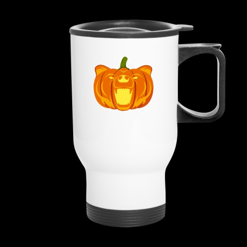 Pumpkin Bear - 14 oz Travel Mug with Handle