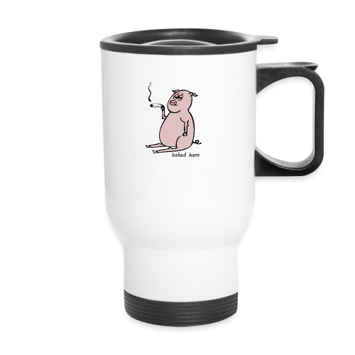 baked ham - Travel Mug with Handle