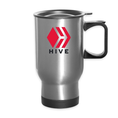 Hive Text - Travel Mug with Handle
